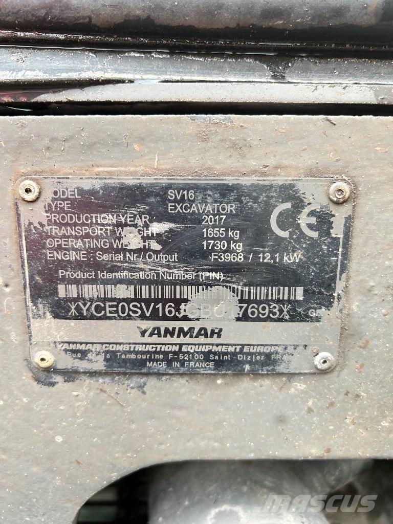 Yanmar SV 16 Minigravemaskiner
