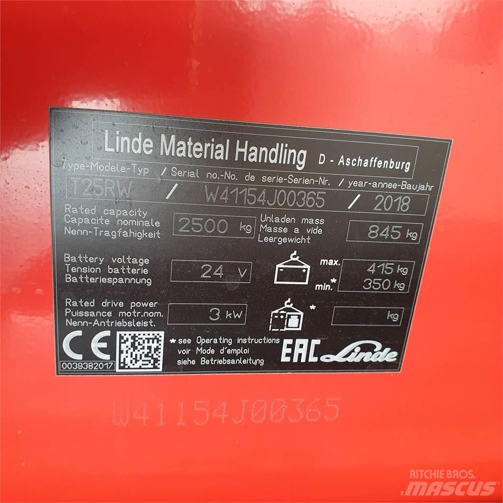 Linde T25RW-lang El-palleløftere