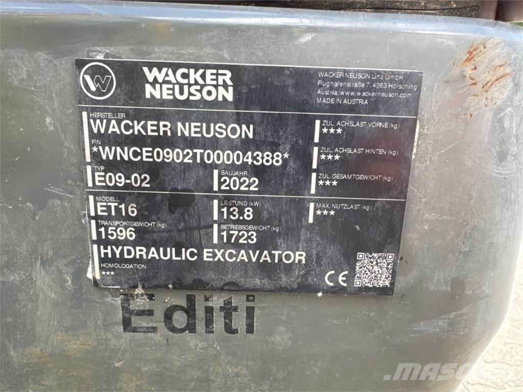 Wacker Neuson ET16 Gravemaskiner på larvebånd