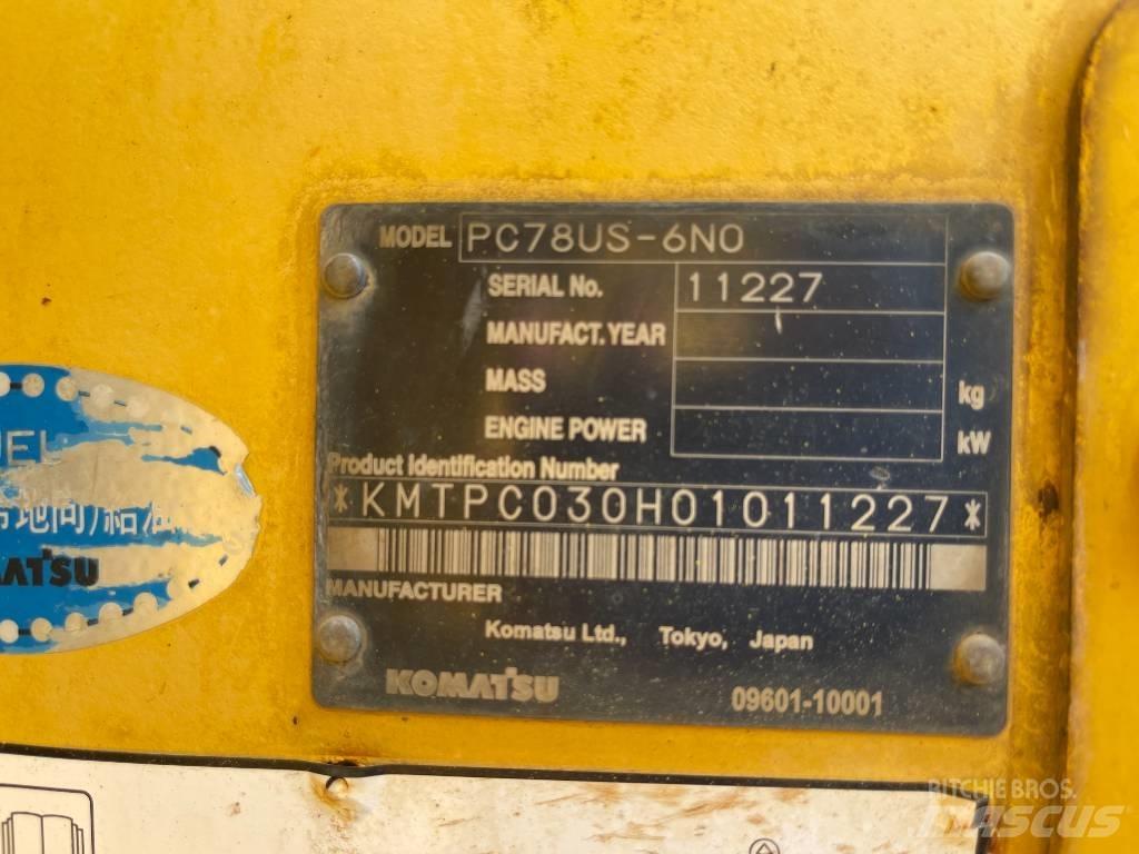 Komatsu PC78US-6N0 Gravemaskiner på larvebånd