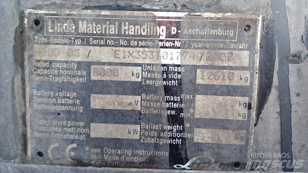 Linde H80D-03 Diesel gaffeltrucks