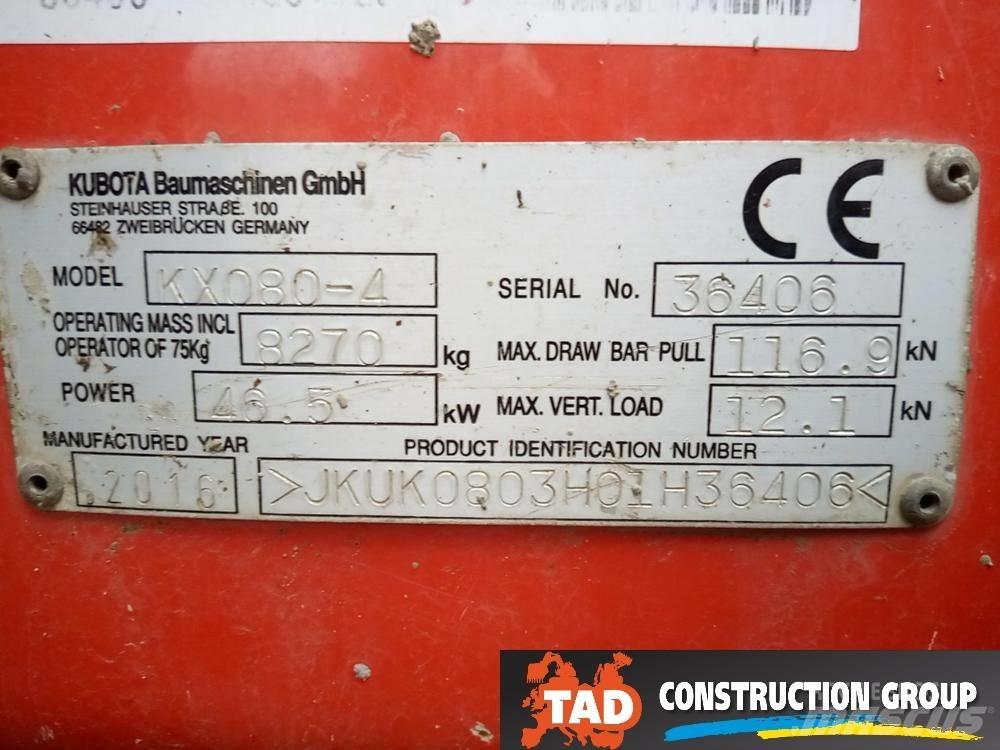 Kubota KX 080-4 Midi-gravemaskiner 7t - 12t