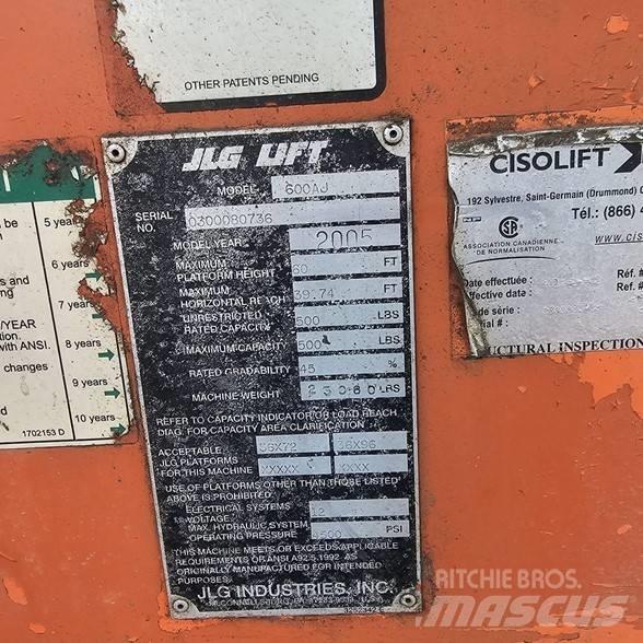 JLG 600AJ Bomlifte med knækarm