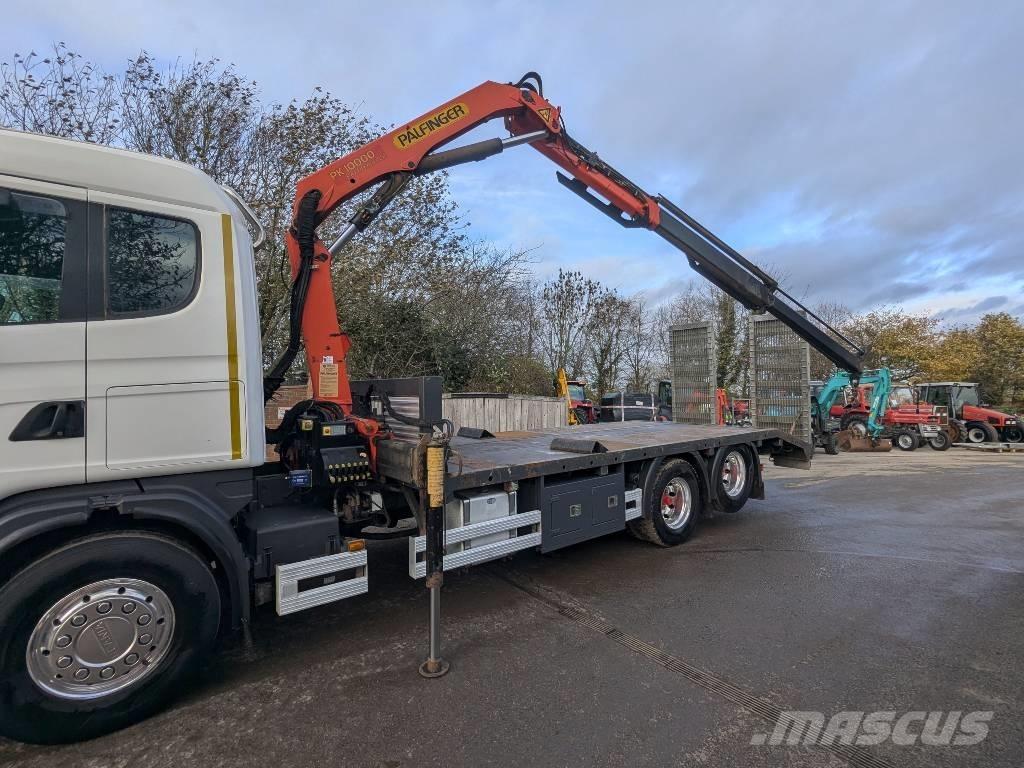 Scania G 480 Flatbed lastbiler med spil
