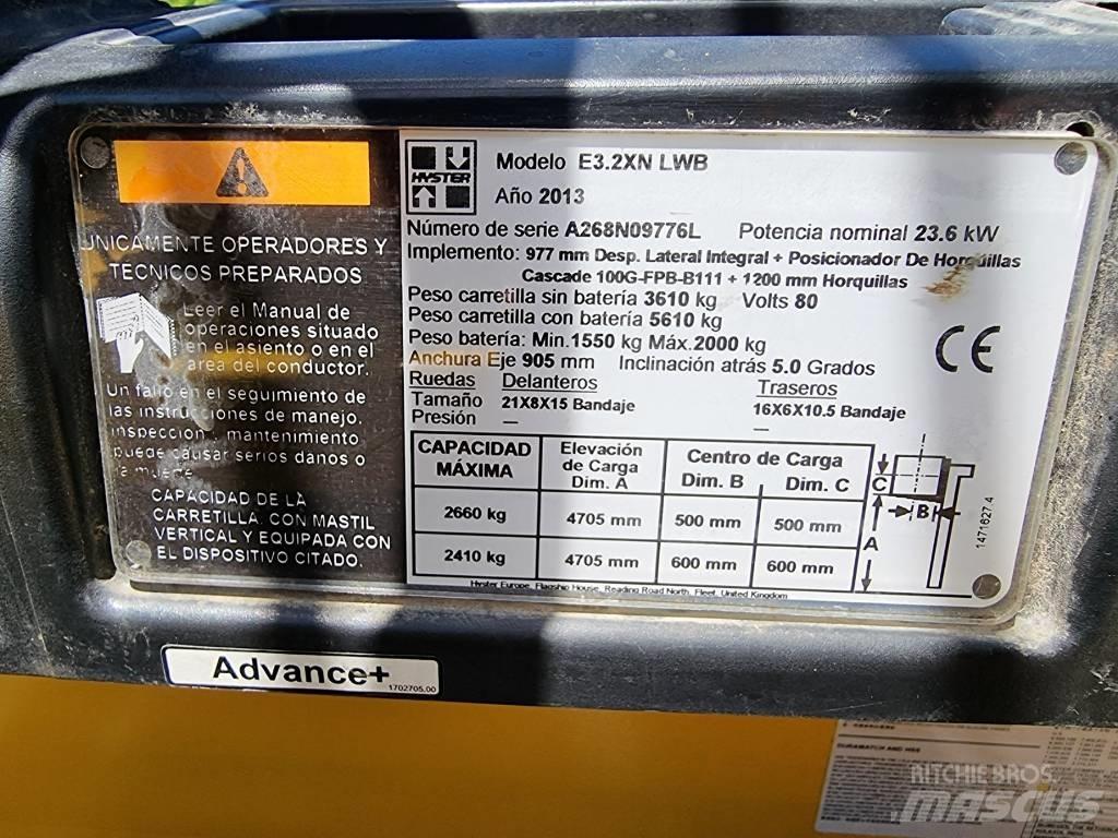 Hyster E 3.20 XN LWB El gaffeltrucks