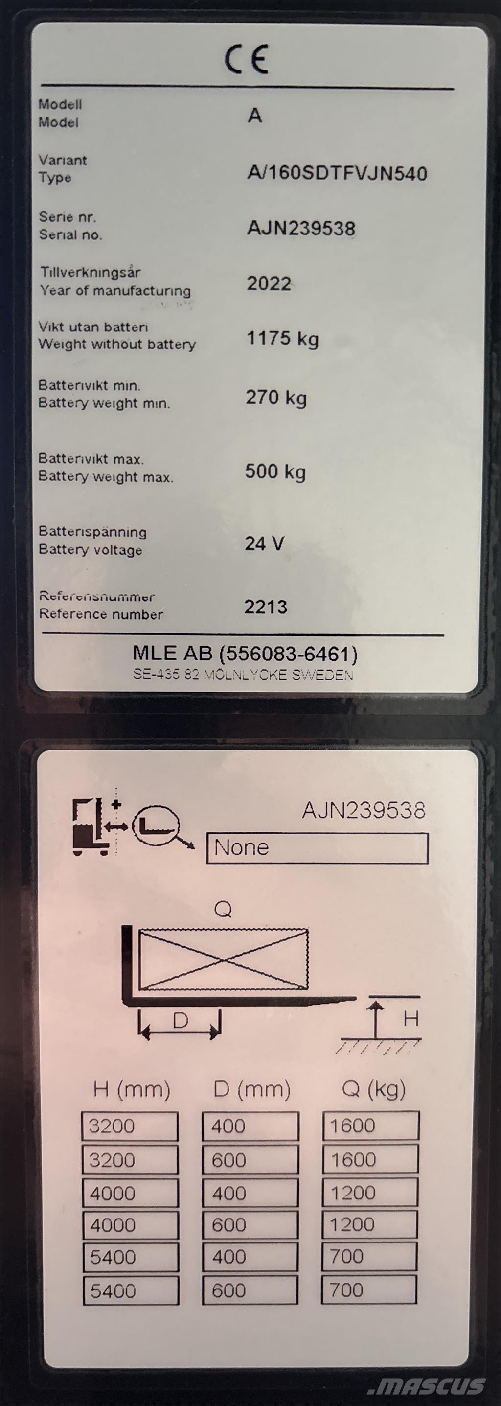 Atlet A160 Selvkørende stablere