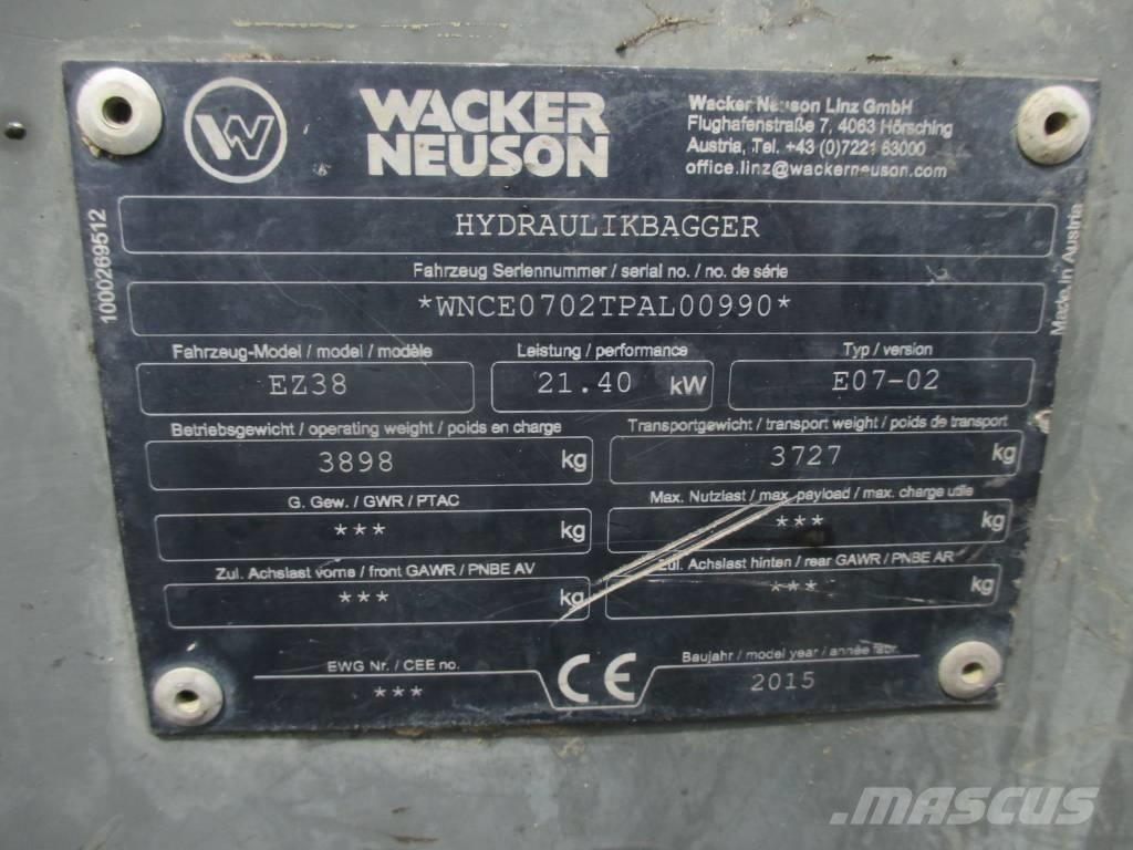 Wacker Neuson EZ 38 Gravemaskiner på larvebånd