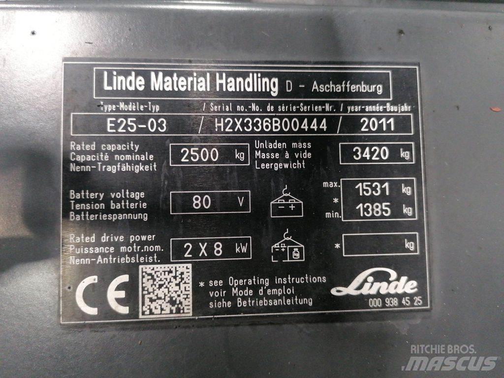 Linde E25-03 El gaffeltrucks