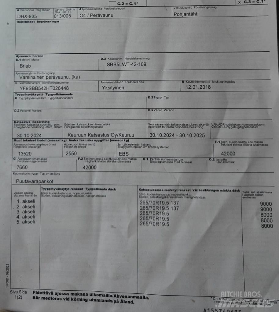 Briab SBB5LWT-42-109 Anhænger til tømmer