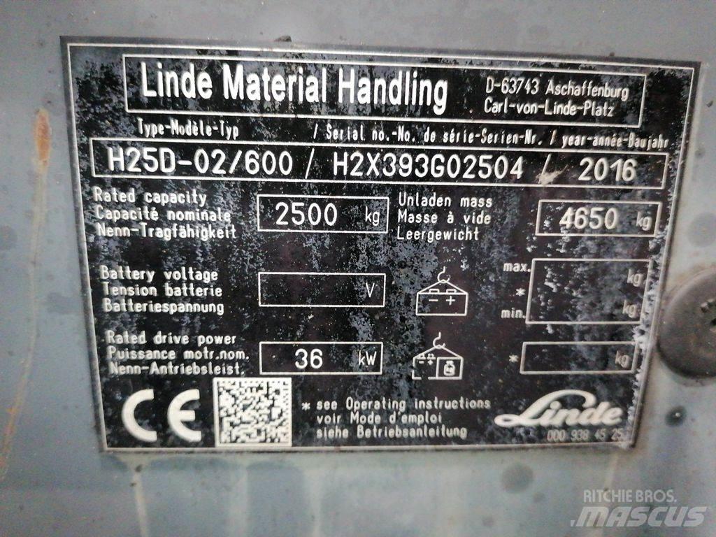 Linde H25D-02/600 LPG gaffeltrucks