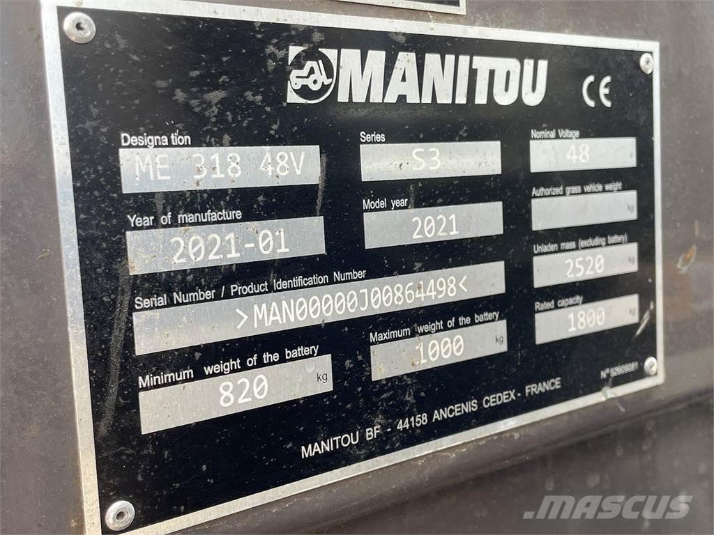 Manitou ME318 El gaffeltrucks