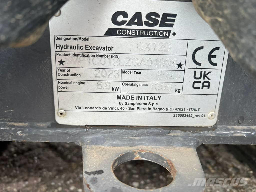 CASE CX 12 D Minigravemaskiner