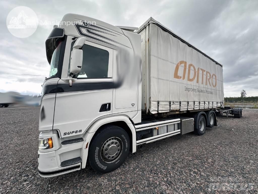 Scania R 580 Lastbiler med containerramme / veksellad