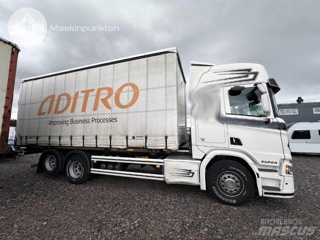 Scania R 580 Lastbiler med containerramme / veksellad