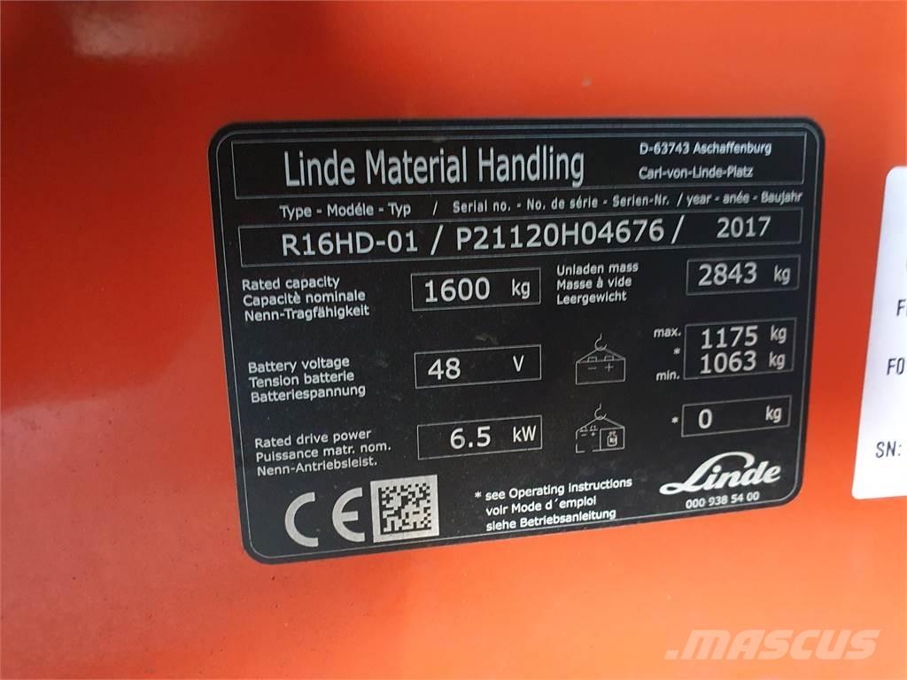 Linde R16HD Reachtruck