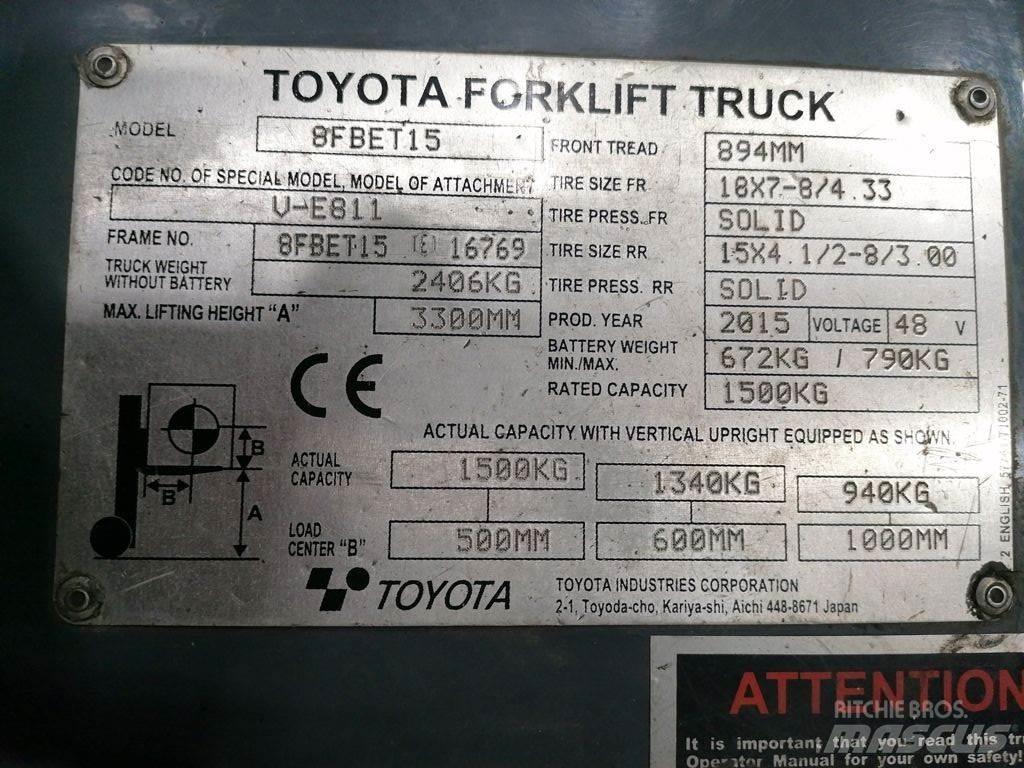 Toyota 8FBET15 El gaffeltrucks