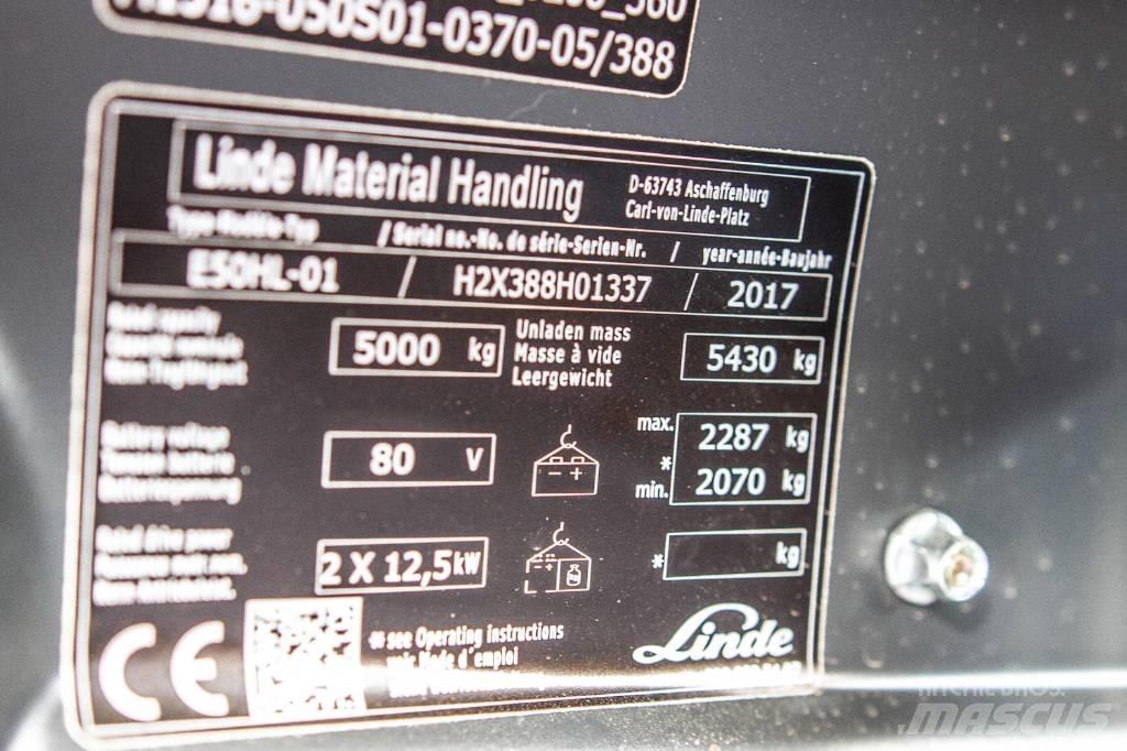 Linde E50HL-01 El gaffeltrucks