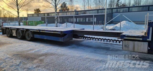 HRD Jumbo Semi-trailer med lad/flatbed