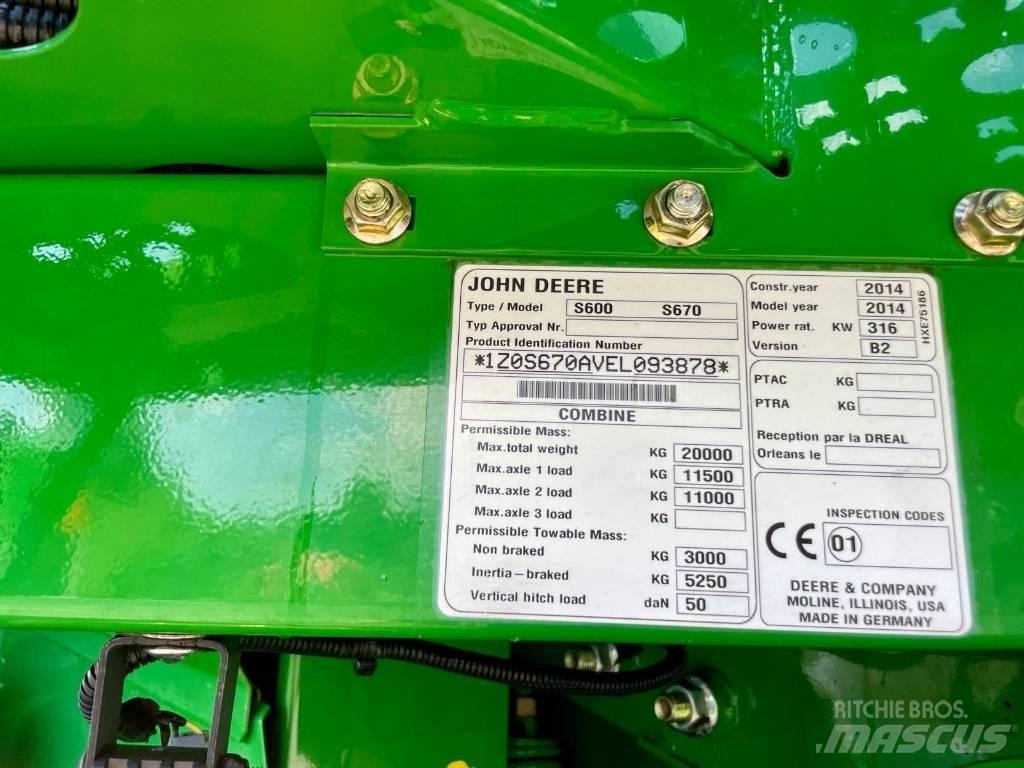 John Deere S 670 i Mejetærskere