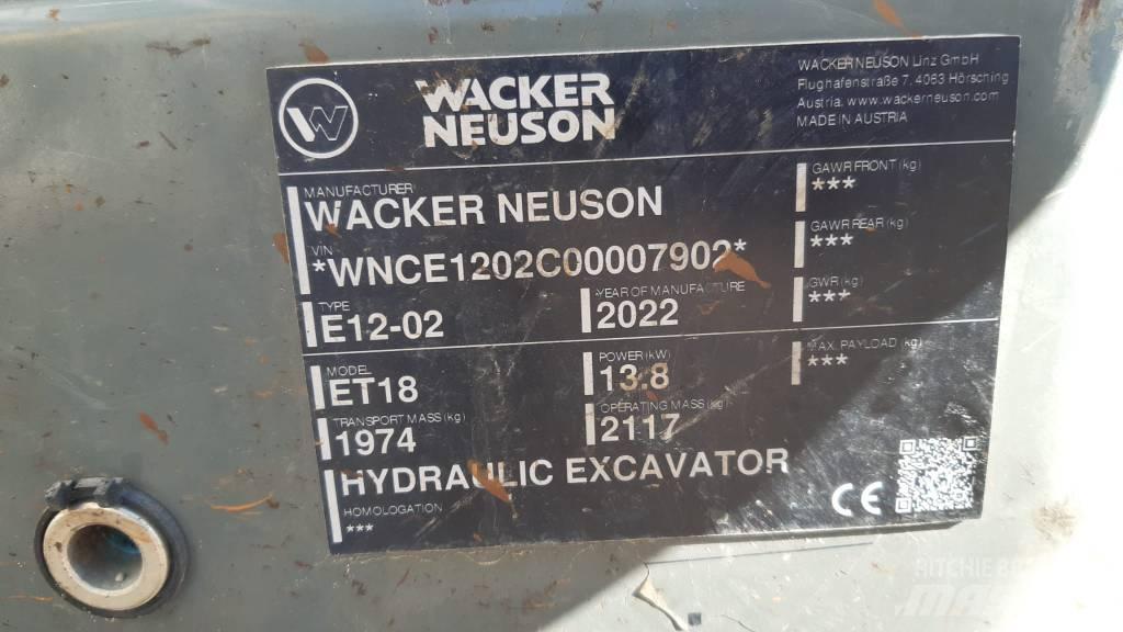 Wacker Neuson ET 18 Gravemaskiner på larvebånd