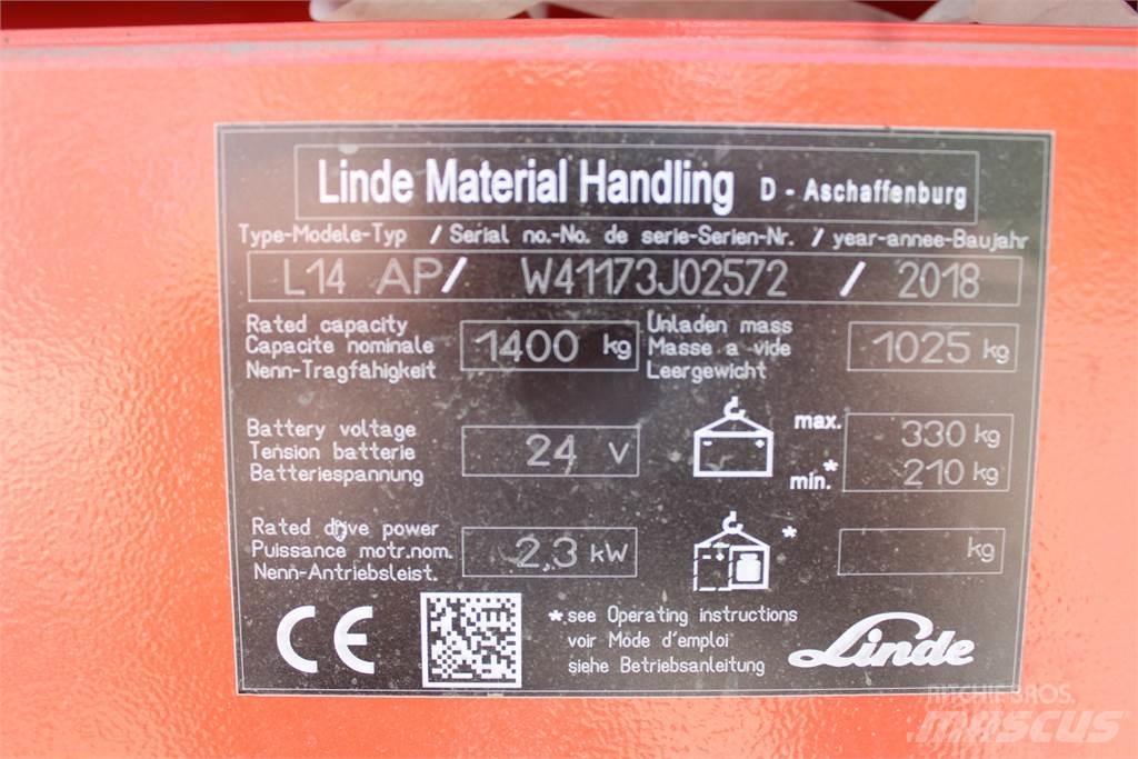 Linde L14APi Gaffelstabler med gående fører