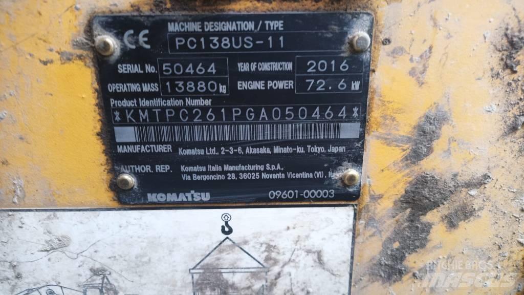 Komatsu PC 138 US Gravemaskiner på larvebånd