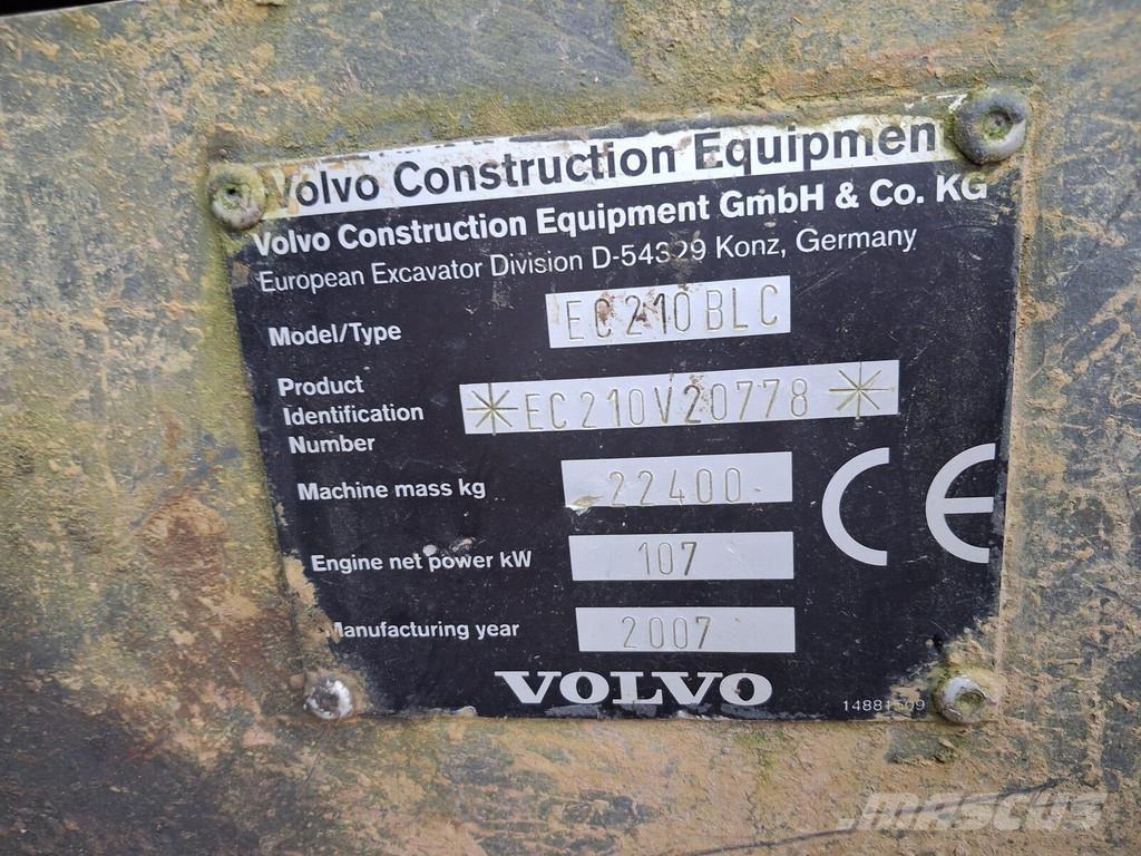 Volvo EC210 BLC Gravemaskiner på larvebånd