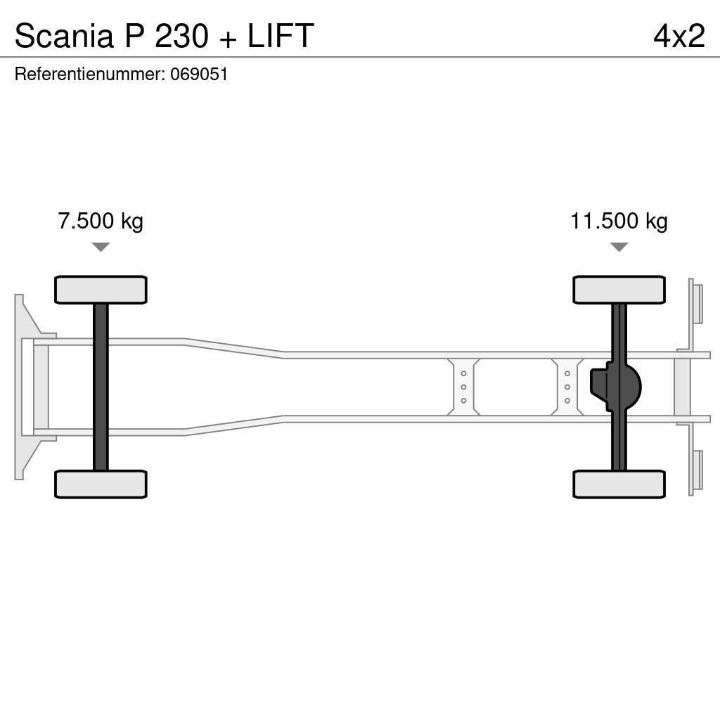 Scania P 230 + LIFT Fast kasse