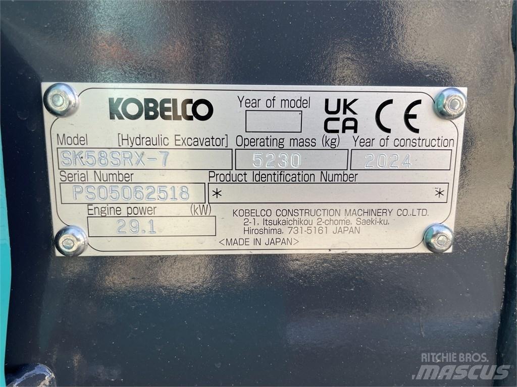 Kobelco SK 58 SRX-7 Minigravemaskiner