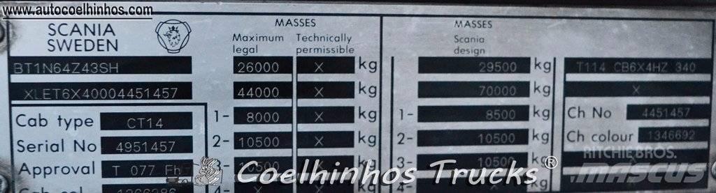Scania T114 C 340 Lastbiler med tip