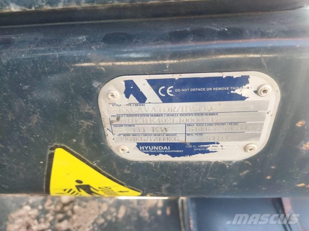 Hyundai HW 140 A Gravemaskiner på hjul