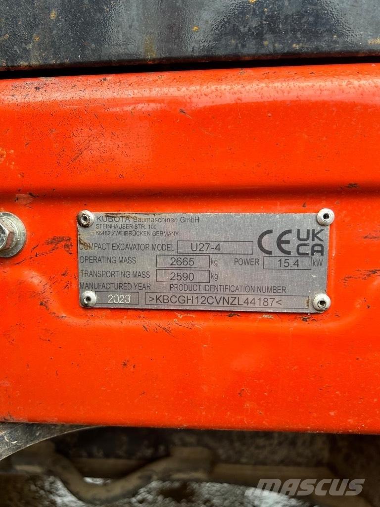 Kubota U 27-4 Minigravemaskiner