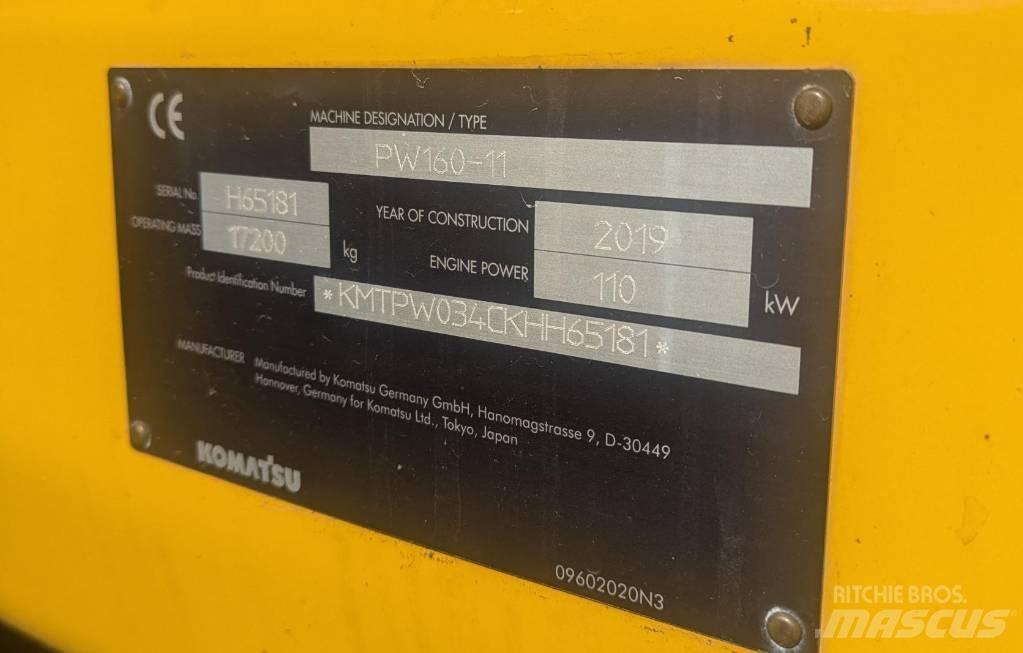 Komatsu PW160-11 Gravemaskiner på hjul