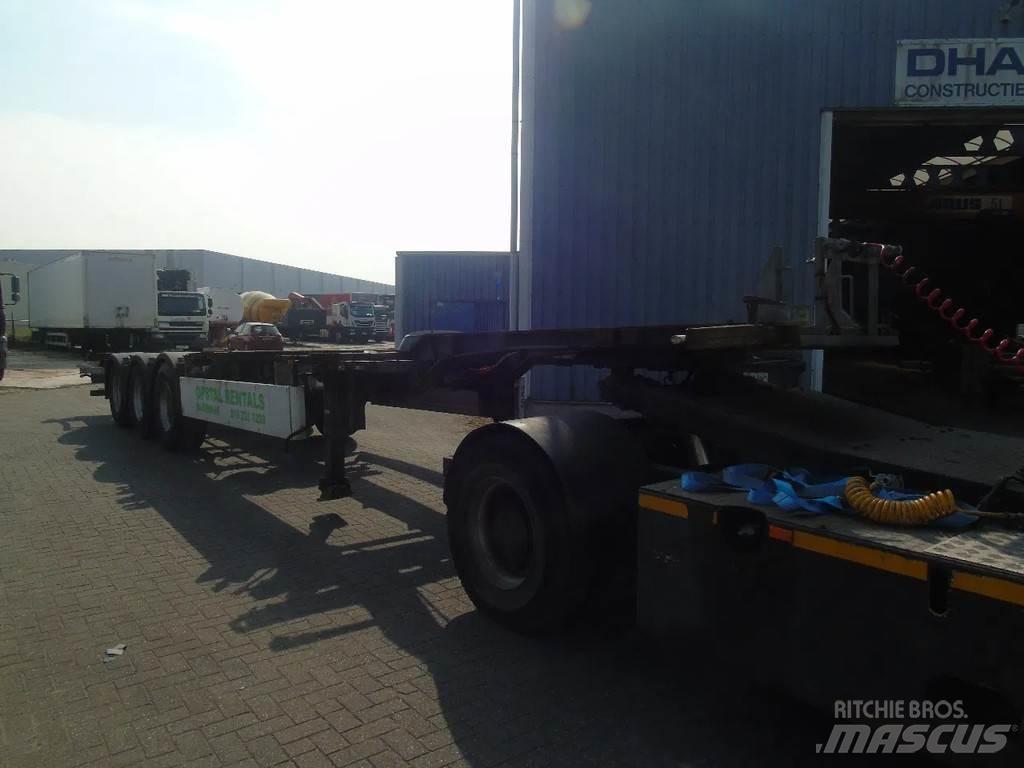 Pacton 3 AXLE Semi-trailer med containerramme