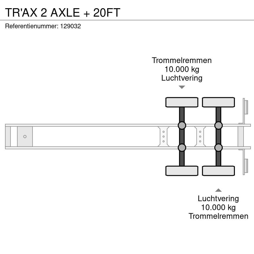  TR'AX 2 AXLE + 20FT Semi-trailer med containerramme