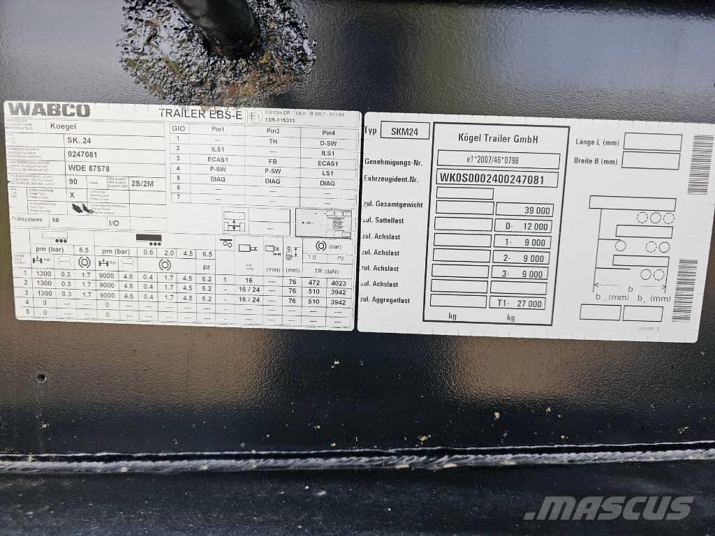 Kögel SKM24 Semi-trailer med tip