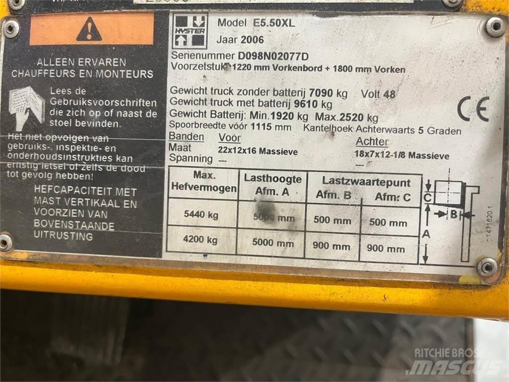 Hyster E5.50XL El gaffeltrucks