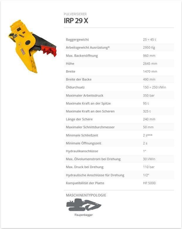 Indeco IRP 29 X Entreprenørknusere