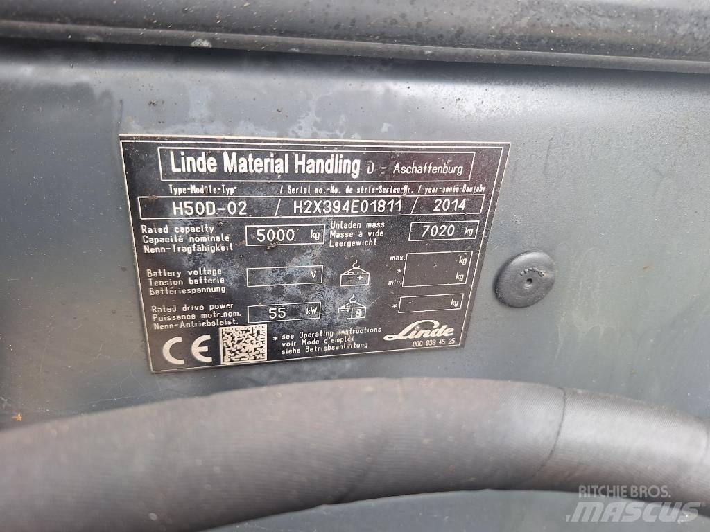 Linde H 50 D Diesel gaffeltrucks