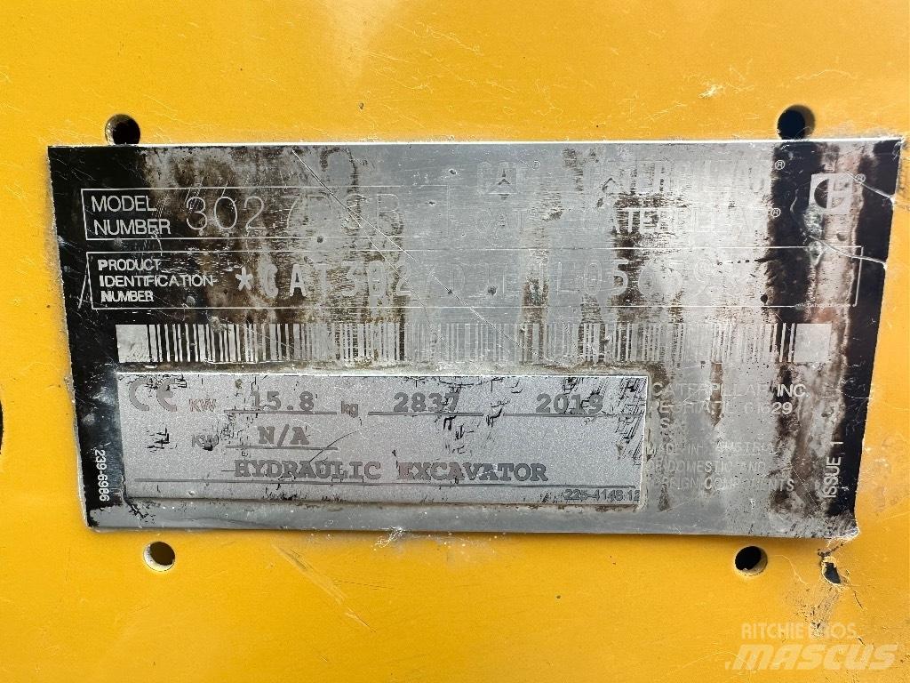 CAT 302.7 D CR Minigravemaskiner