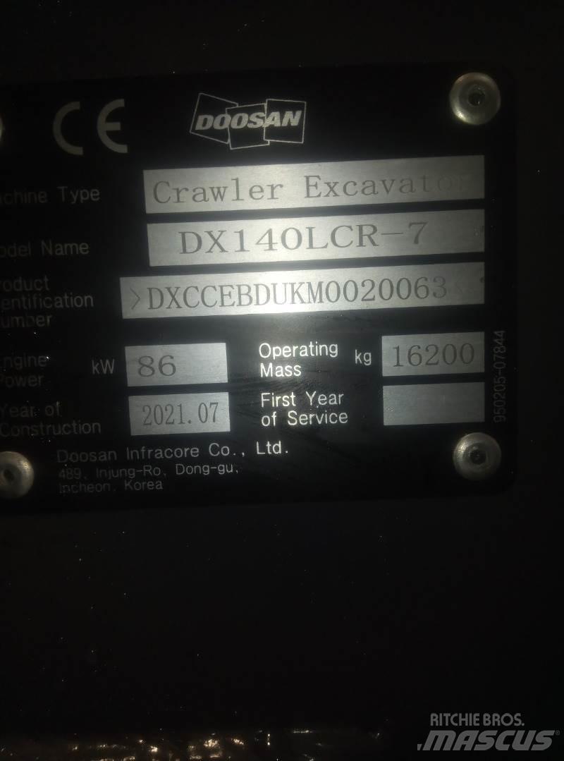 Doosan DX140LCR-7 Gravemaskiner på larvebånd