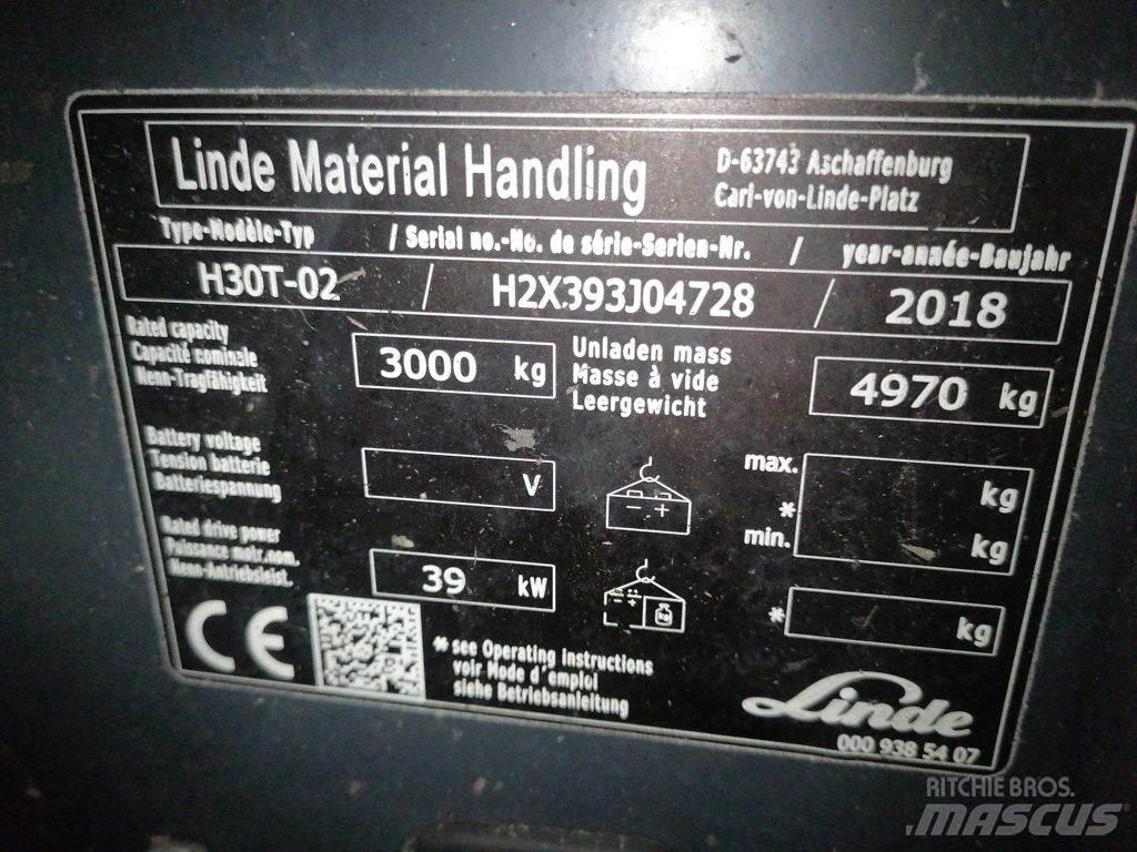 Linde H30T-02 LPG gaffeltrucks