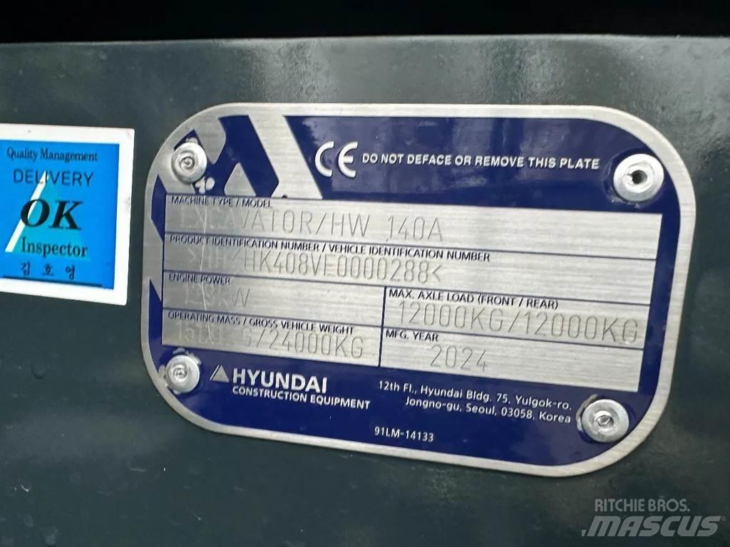Hyundai HW140A Gravemaskiner på hjul