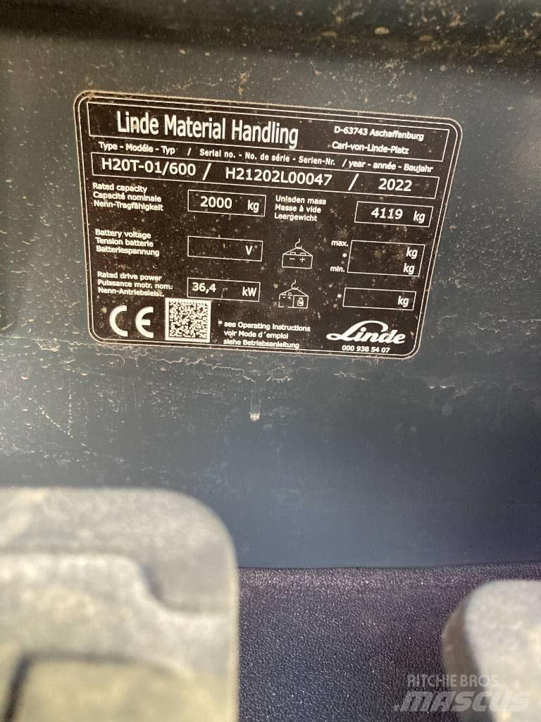 Linde H20T600/1202 LPG gaffeltrucks