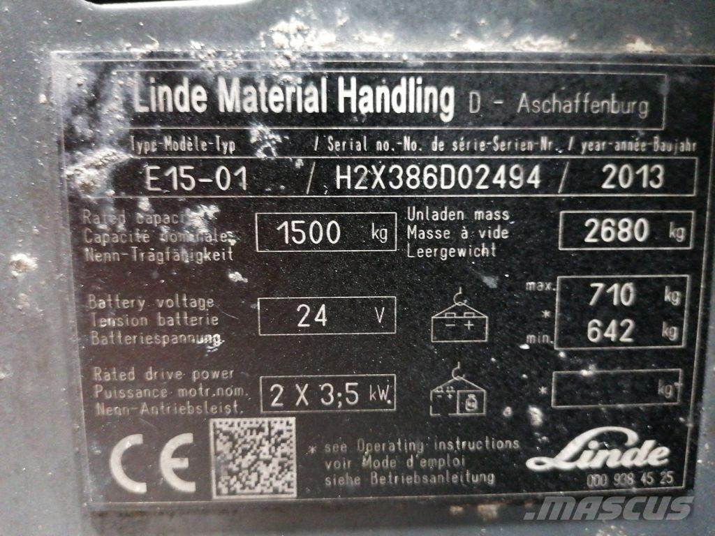 Linde E15-01 El gaffeltrucks