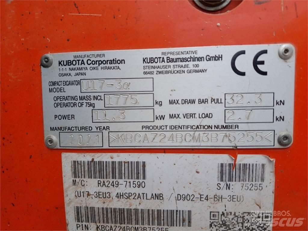 Kubota U17-3 Minigravemaskiner