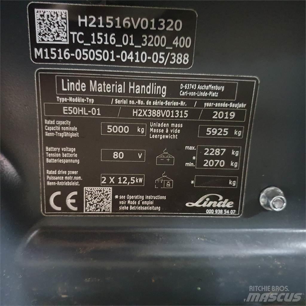Linde E50HL El gaffeltrucks