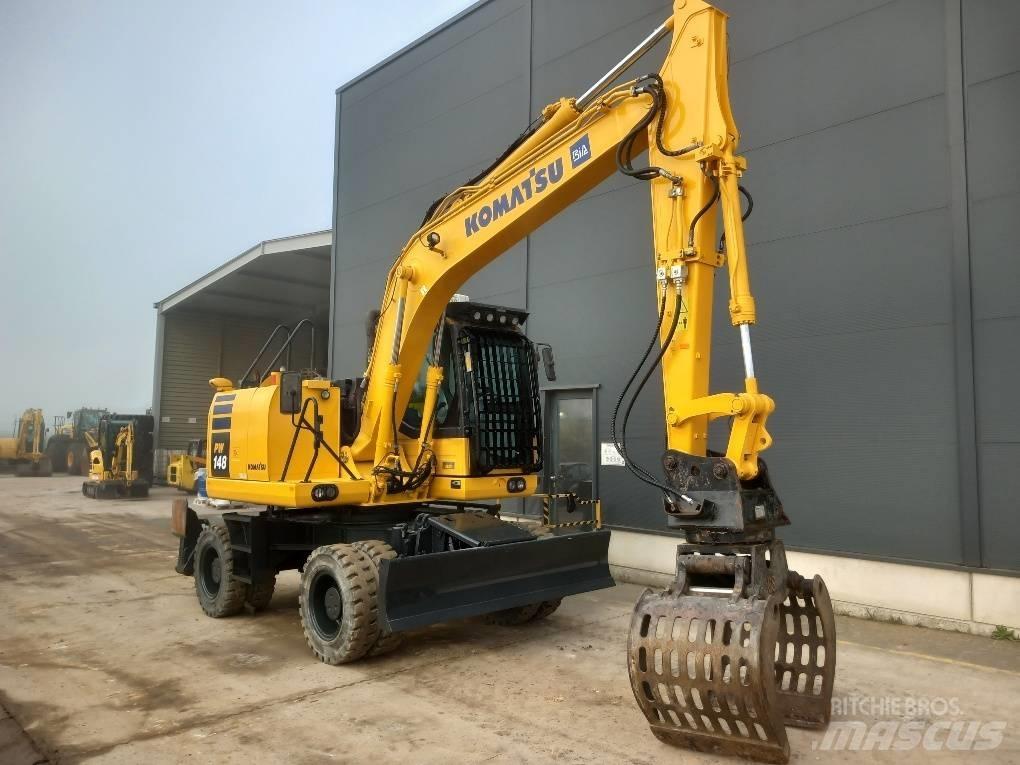 Komatsu PW148-10 Gravemaskiner på hjul