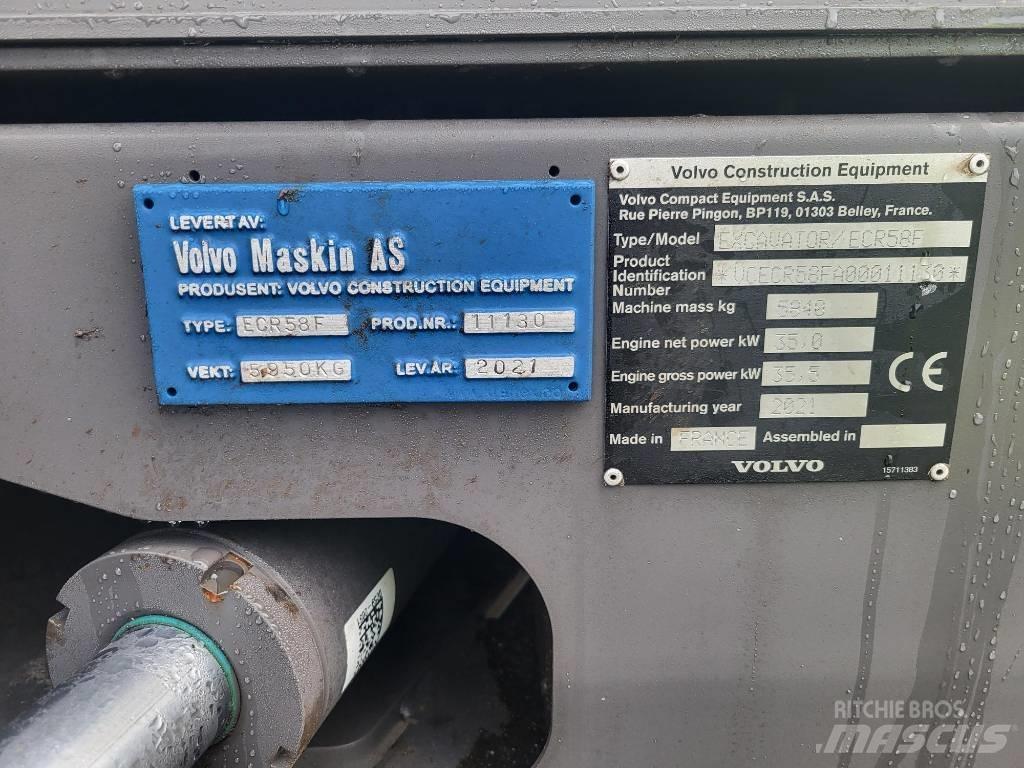 Volvo ECR58F Midi-gravemaskiner 7t - 12t
