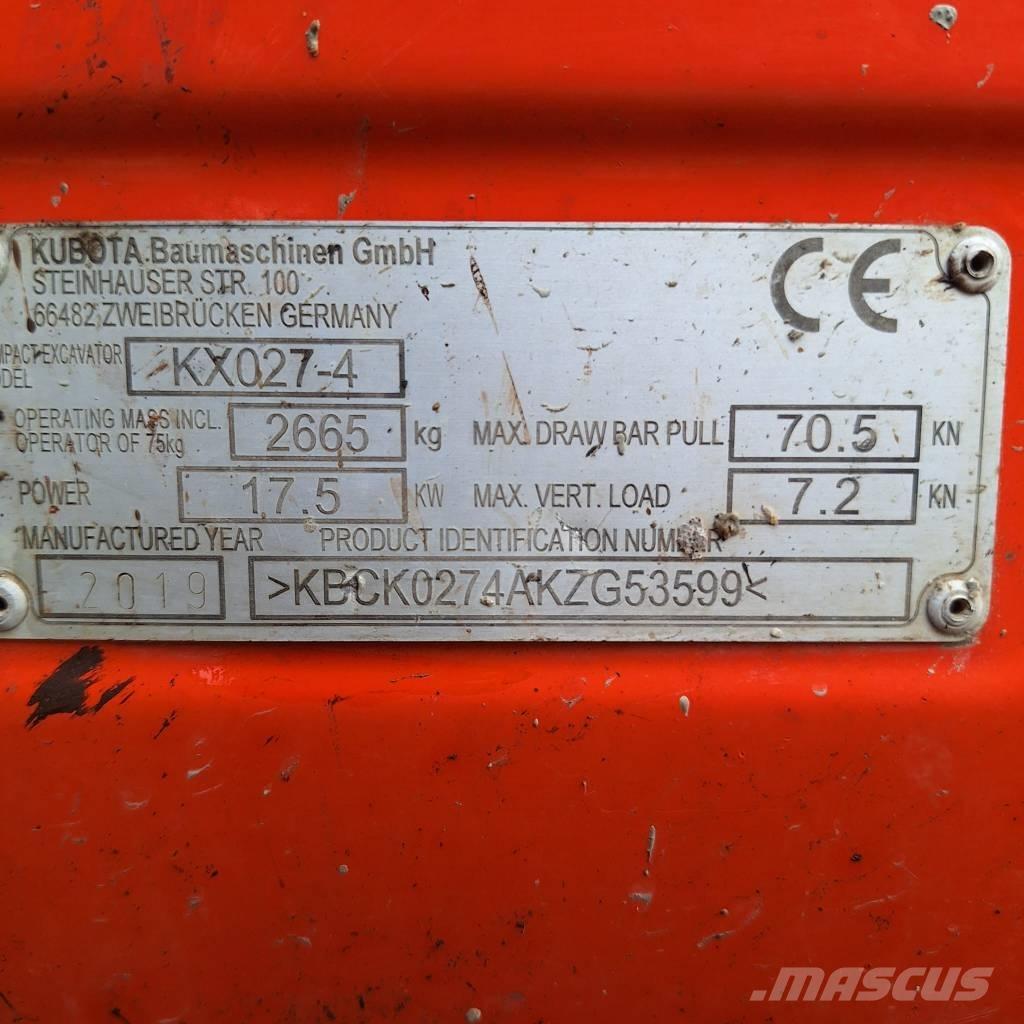 Kubota KX 027-4 Minigravemaskiner